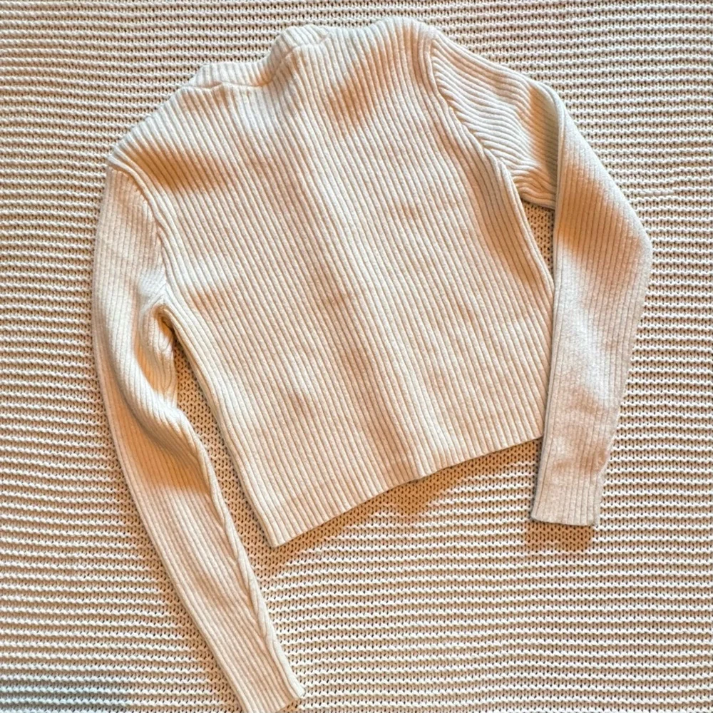 💖 Only - Cream Ribbed Cropped Cardigan - Picture 4 of 9